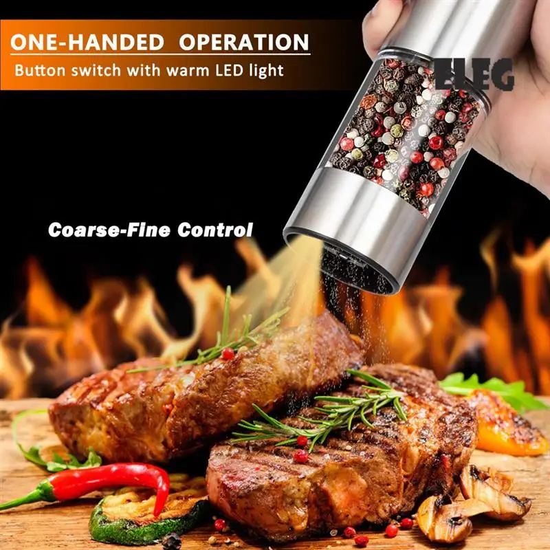ELEG-Electric Salt Pepper Grinder Set USB Rechargeable Adjustable Coarse And Fine Spice Grinder Kitchen Tools
ELEG-Electric Salt Pepper Grinder Set USB Rechargeable Adjustable Coarse And Fine Spice Grinder Kitchen Tools