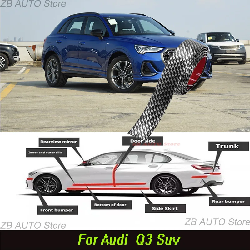 For Audi Q3 Strong adhesive bumper strip, front and rear lip side skirts, collision and scratch resistant, suitable
For Audi Q3 Strong adhesive bumper strip, front and rear lip side skirts, collision and scratch resistant, suitable