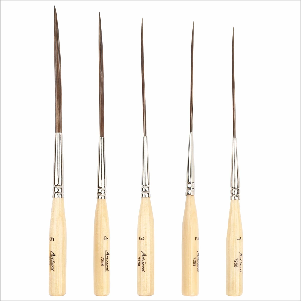 Artsecret Professional Detail Painting Brushes Cattle's ear Hair Art Striping Watercolor Brush Long Needle Liner 0.33" to 1.14"
Artsecret Professional Detail Painting Brushes Cattle's ear Hair Art Striping Watercolor Brush Long Needle Liner 0.33" to 1.14"