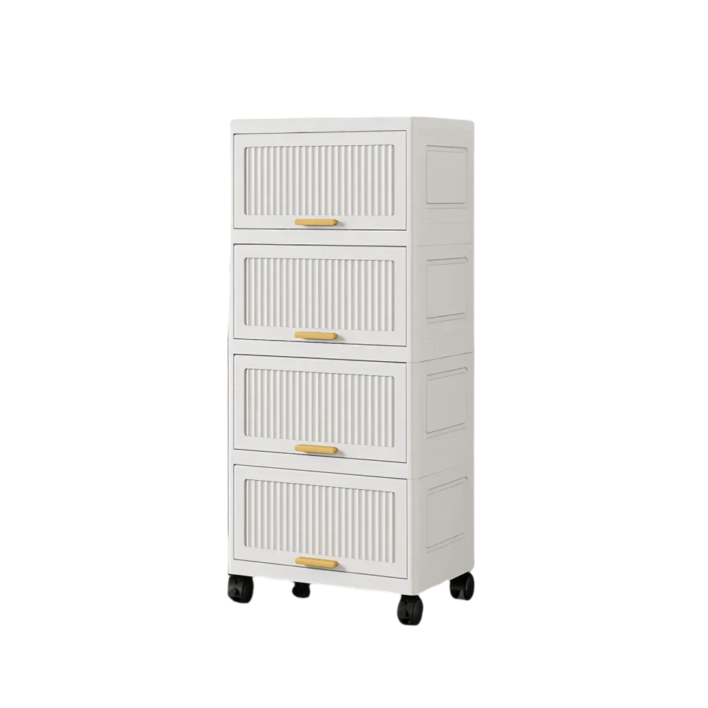 4 - Layers Flip - Open Storage Box with Wheels - Movable for Kitchen, Wardrobe & Home, Multipurpose Cabinet
4 - Layers Flip - Open Storage Box with Wheels - Movable for Kitchen, Wardrobe & Home, Multipurpose Cabinet
