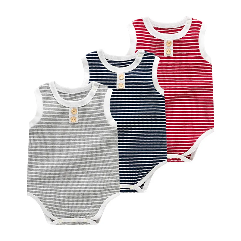 ZOETOPKID Summer Baby Striped Sleeveless Bodysuit Cotton Infant Baby Girls Boys One-piece Kids Rompers Newborn Clothes
ZOETOPKID Summer Baby Striped Sleeveless Bodysuit Cotton Infant Baby Girls Boys One-piece Kids Rompers Newborn Clothes
