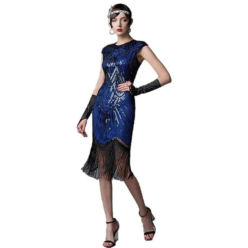 Gatsby Sequins Dress Women Retro Outfit 1920 Ball Banquet Round Neck Dresses Adult Party Cosplay Clothing
Gatsby Sequins Dress Women Retro Outfit 1920 Ball Banquet Round Neck Dresses Adult Party Cosplay Clothing