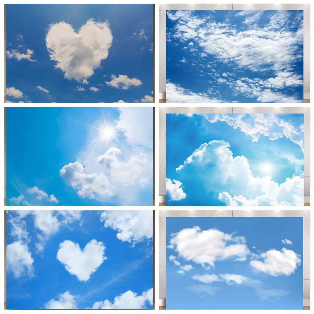 Blue Sky White Cloud Scenery Backdrop Natural Landscape Baby Shower Birthday Party Decor Background for Photography Photo Studio
Blue Sky White Cloud Scenery Backdrop Natural Landscape Baby Shower Birthday Party Decor Background for Photography Photo Studio