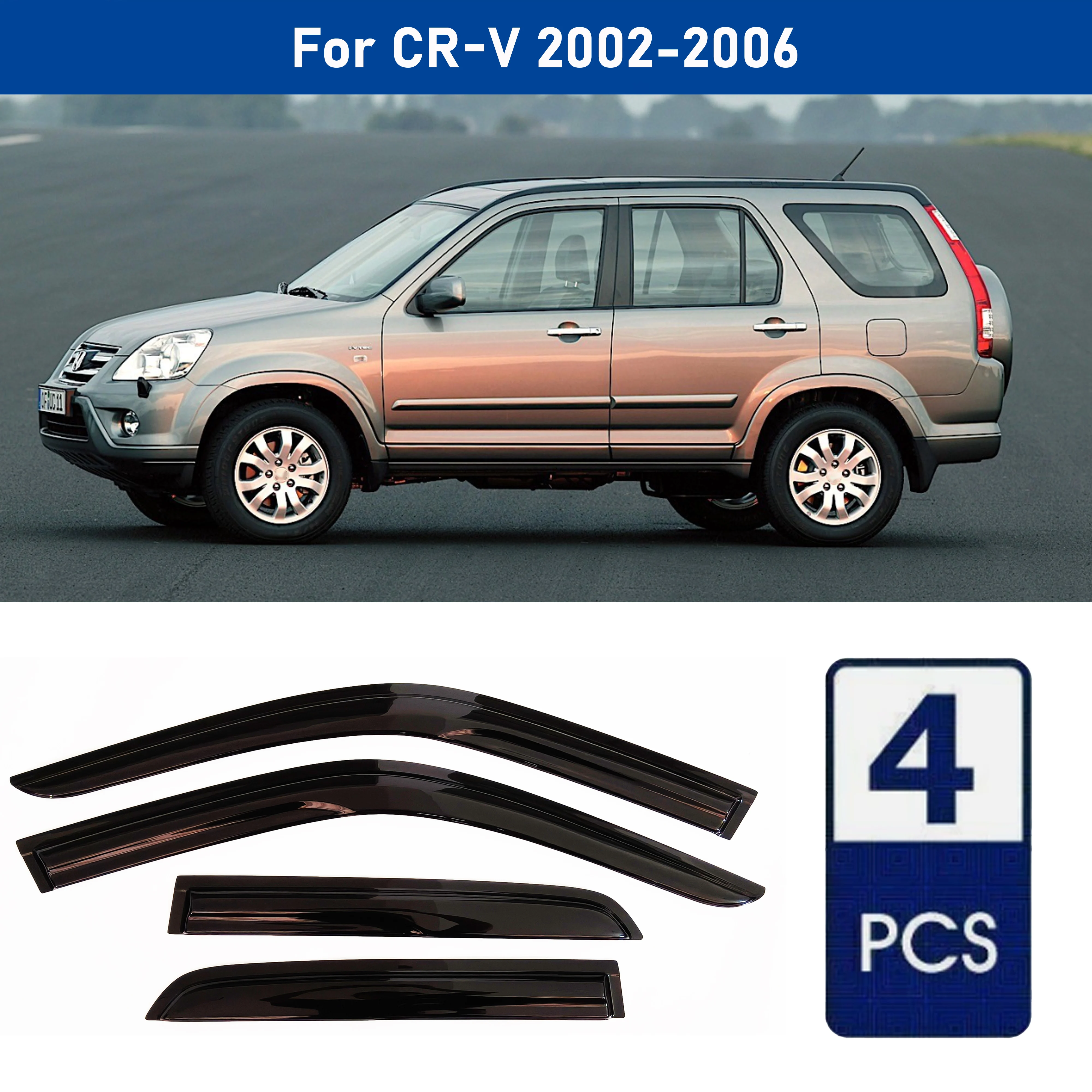 Высококачественные дефлекторы окон AIBAP (4 шт., 1,8 мм) для CR-V 2002-2006: защита от дождя и солнца
Высококачественные дефлекторы окон AIBAP (4 шт., 1,8 мм) для CR-V 2002-2006: защита от дождя и солнца