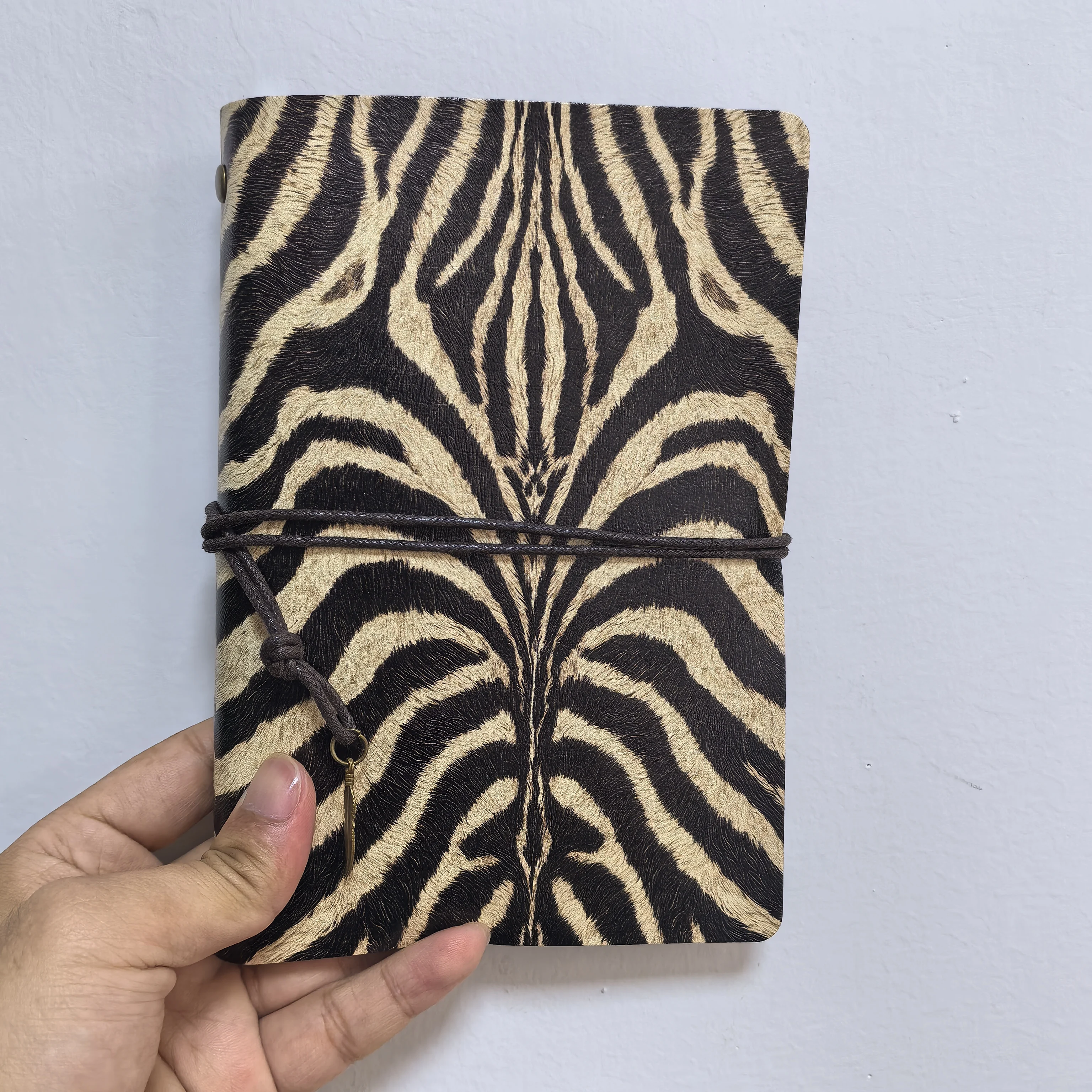 Vintage Zebra Stripe PU Leather Journal, Refillable Travel Notebook with Feather Charm, Safari Style Diary Gift for Animal Lover
Vintage Zebra Stripe PU Leather Journal, Refillable Travel Notebook with Feather Charm, Safari Style Diary Gift for Animal Lover