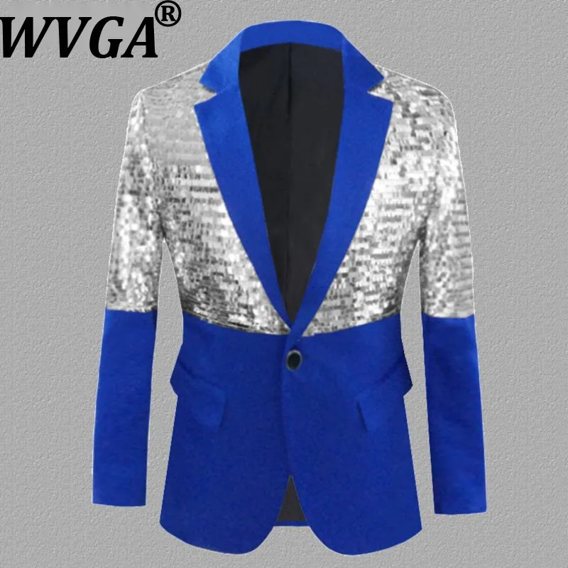 WVGA Autumn Winter New Man Tide Trendy Sequins Design Turn-Down Collar Suit Coat Niche Chic Casual Long Sleeve Blazer Ins W14672
WVGA Autumn Winter New Man Tide Trendy Sequins Design Turn-Down Collar Suit Coat Niche Chic Casual Long Sleeve Blazer Ins W14672