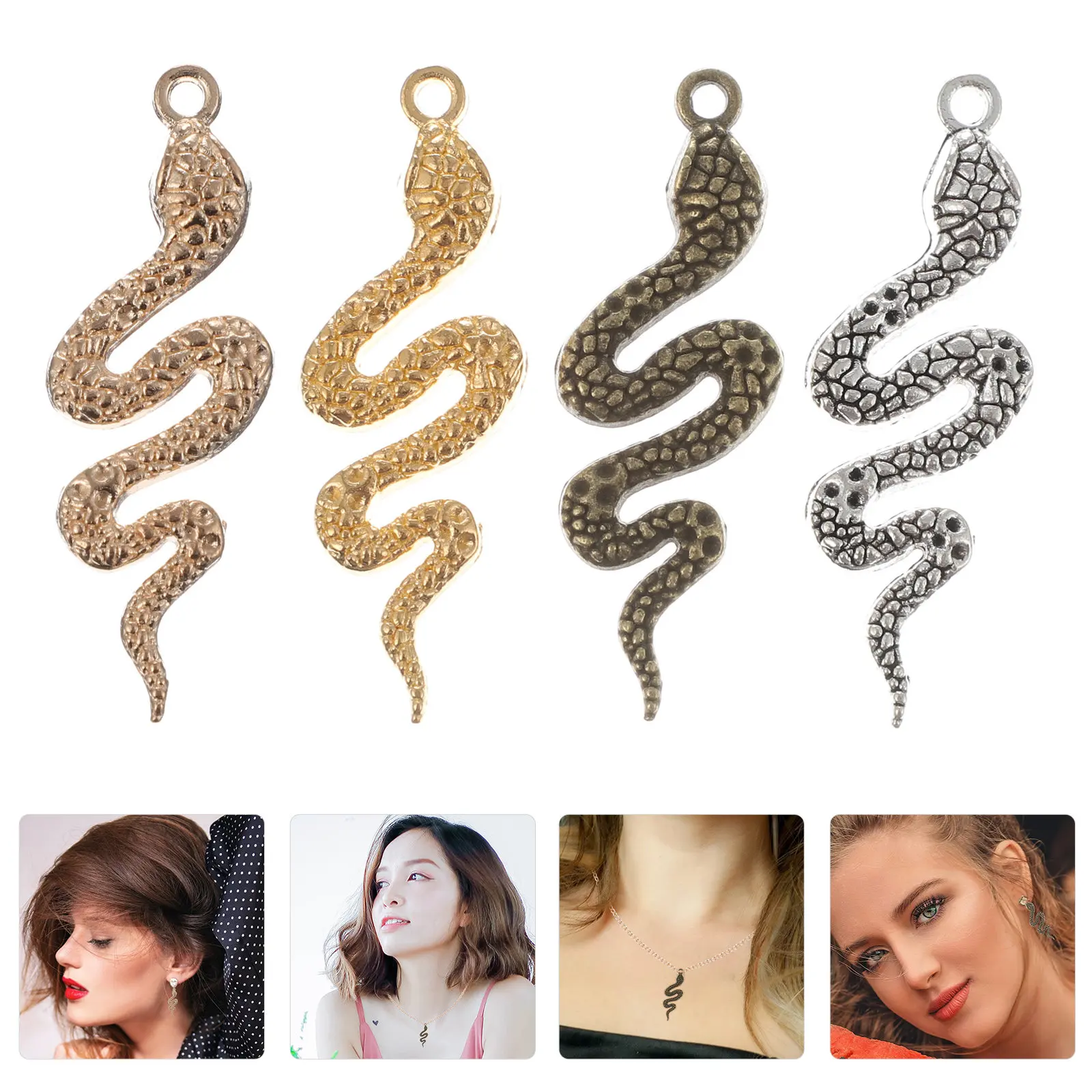 40Pcs Snake Pendant Charms Retro Style Alloy DIY Jewelry Making Materials for Necklace Bracelet Earring Crafting Girls DIY Charm
40Pcs Snake Pendant Charms Retro Style Alloy DIY Jewelry Making Materials for Necklace Bracelet Earring Crafting Girls DIY Charm