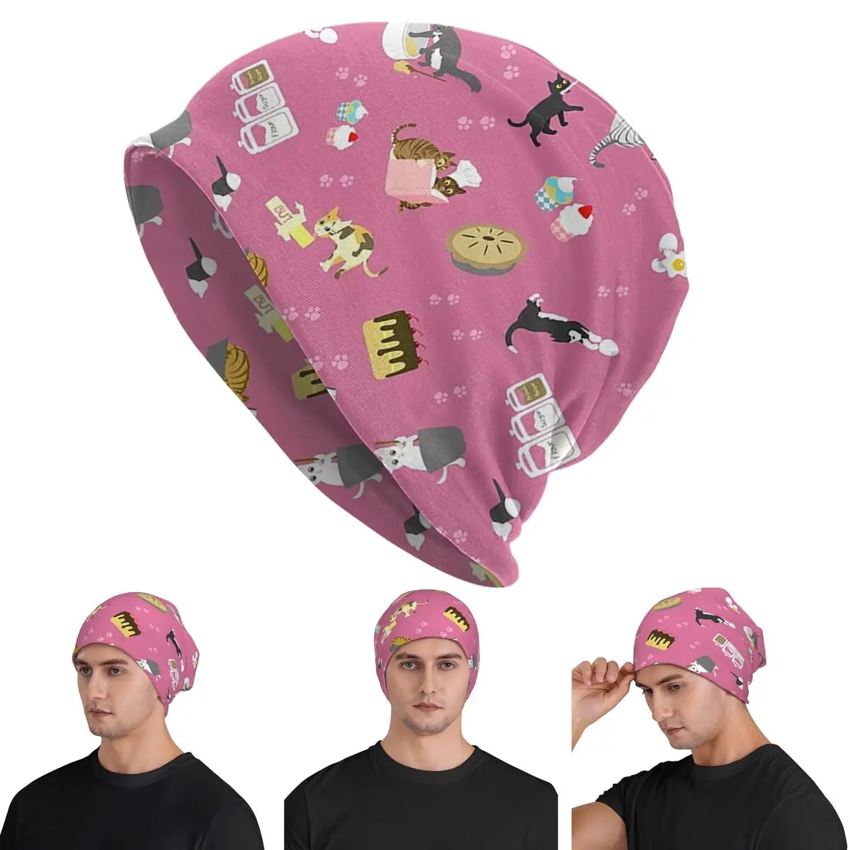Кошки, выпечки тортов и других сладостей, розовые шапочки Skullies, теплая осенне-зимняя шапка, вязаные шапки для мужчин и женщин
Кошки, выпечки тортов и других сладостей, розовые шапочки Skullies, теплая осенне-зимняя шапка, вязаные шапки для мужчин и женщин