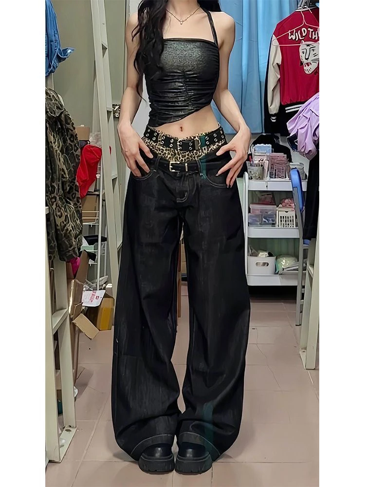 2025 Autumn Winter Women's Fake Two Pieces Wide Fit Denim Pants Japanese Y2K Baggy Jeans Harajuku Grunge Punk Cowboy Designer
2025 Autumn Winter Women's Fake Two Pieces Wide Fit Denim Pants Japanese Y2K Baggy Jeans Harajuku Grunge Punk Cowboy Designer