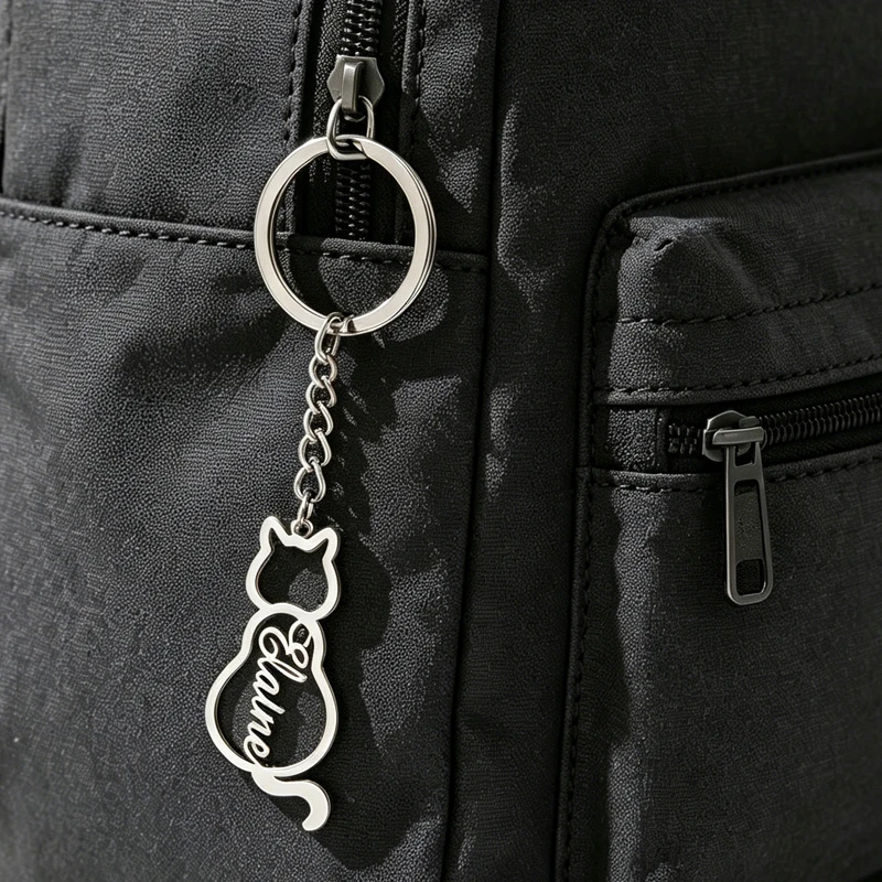 Lemegeton Cat Customizable Keychain Stainless Steel Jewelry Custom Name Pet Memorial Keyring for Car Key Backpack Birthday Gift
Lemegeton Cat Customizable Keychain Stainless Steel Jewelry Custom Name Pet Memorial Keyring for Car Key Backpack Birthday Gift