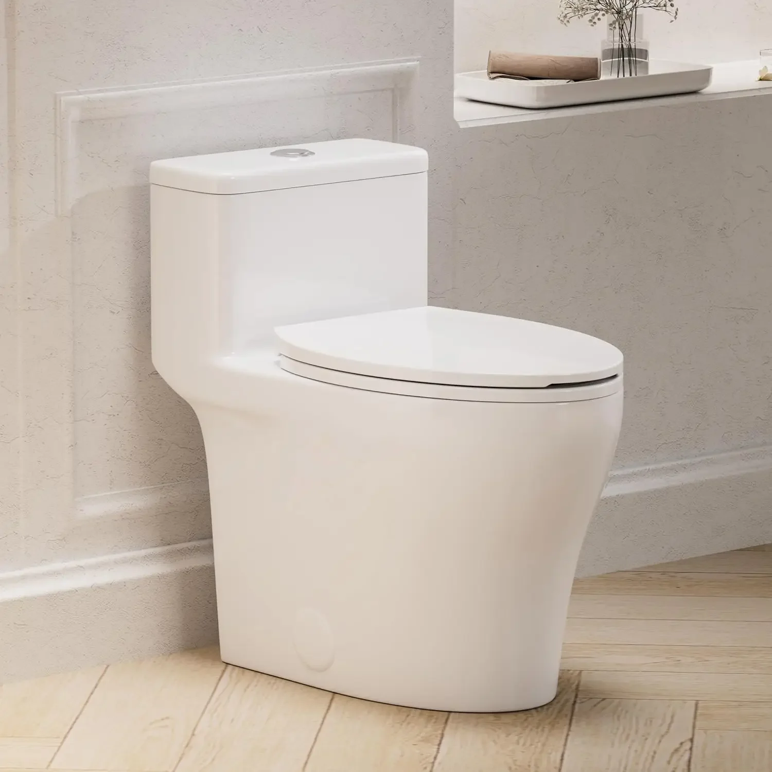 KE KING Compact One Piece Toilet,ADA Height 17.3+",Modern Toilet with Comfort Chair Seat, Dual Flush 0.8/1.28 GPF, Customized
KE KING Compact One Piece Toilet,ADA Height 17.3+",Modern Toilet with Comfort Chair Seat, Dual Flush 0.8/1.28 GPF, Customized
