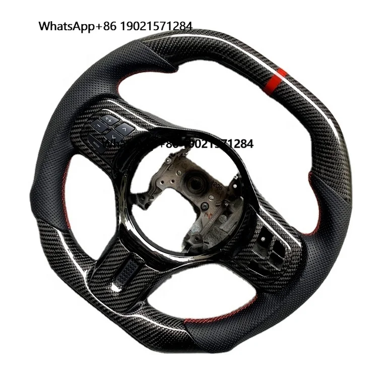 Factory Price Custom Top Flat Bottom Flat With Perforated Leather With Carbon Fiber Steering Wheel for EVOX
Factory Price Custom Top Flat Bottom Flat With Perforated Leather With Carbon Fiber Steering Wheel for EVOX