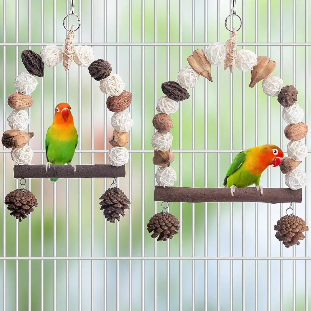 Bird Swing Toy Vine Ball Pine Cone Bite Resistant Hook Design Hanging Pet Parrot Bite Toy Pet Supplies
Bird Swing Toy Vine Ball Pine Cone Bite Resistant Hook Design Hanging Pet Parrot Bite Toy Pet Supplies