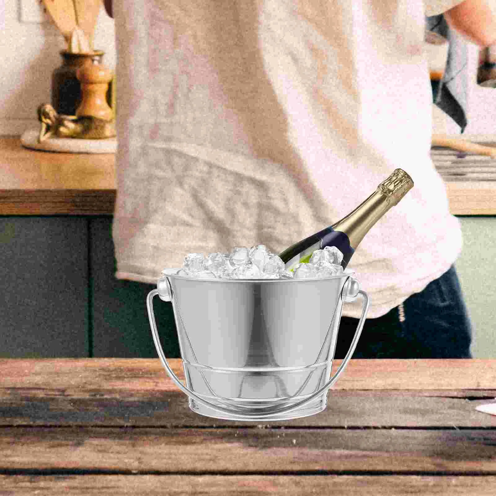 Insulated Ice Bucket Small with Lid Stainless Steel Cube Container Storage Portable
Insulated Ice Bucket Small with Lid Stainless Steel Cube Container Storage Portable