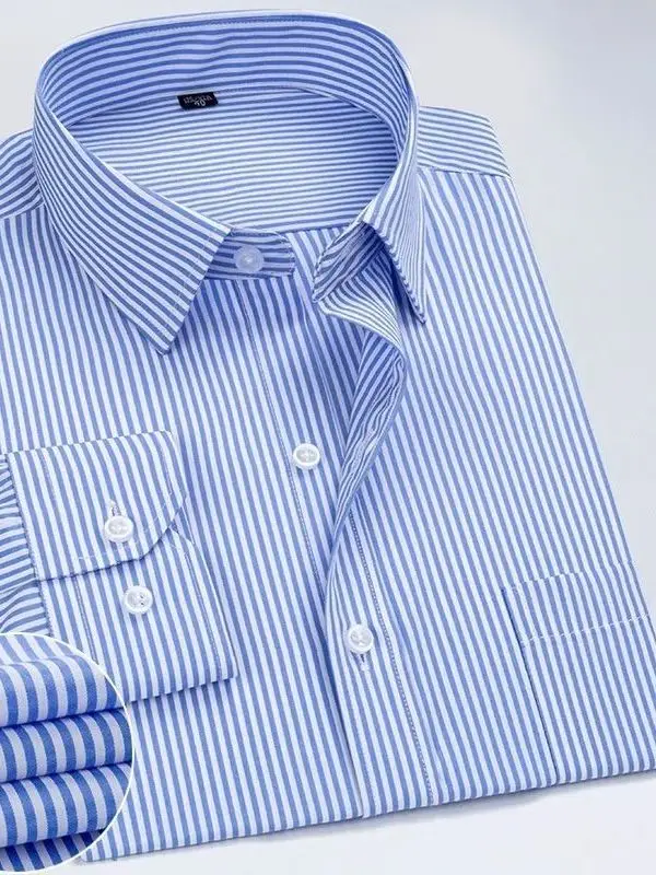 Slim Fit Striped Long Sve irt Top Men's Casual Stand Sle Summer Faion Chinese Brandl Clothing
Slim Fit Striped Long Sve irt Top Men's Casual Stand Sle Summer Faion Chinese Brandl Clothing