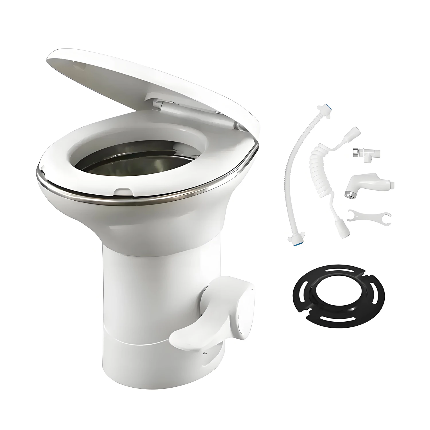 Direct-Discharge RV Toilet Gravity Flush Toilet Load-bearing Capacity 200kg Pre-rinsing Function Foot-operated for Camper Yacht
Direct-Discharge RV Toilet Gravity Flush Toilet Load-bearing Capacity 200kg Pre-rinsing Function Foot-operated for Camper Yacht