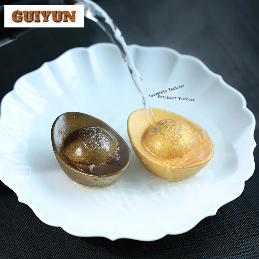 Yixing Purple Clay Color-changing Ingot Tea Pet Creative Lucky Model Tea Figurine Play Toys Tea Statue Ornaments Decoration
Yixing Purple Clay Color-changing Ingot Tea Pet Creative Lucky Model Tea Figurine Play Toys Tea Statue Ornaments Decoration