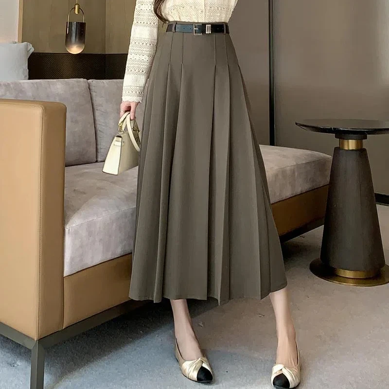 2025 New Spring Summer High Waist A-line Long Skirts Women Fashion Pleated Skirts Korean Ofiice Lady Casual Midi Suit Skirt
2025 New Spring Summer High Waist A-line Long Skirts Women Fashion Pleated Skirts Korean Ofiice Lady Casual Midi Suit Skirt
