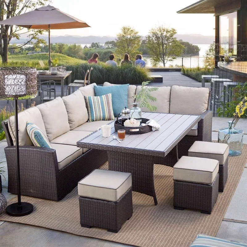 Outdoor sofa courtyard rattan chairs furniture tables and chairs rattan garden waterproof and sun-proof terrace
Outdoor sofa courtyard rattan chairs furniture tables and chairs rattan garden waterproof and sun-proof terrace
