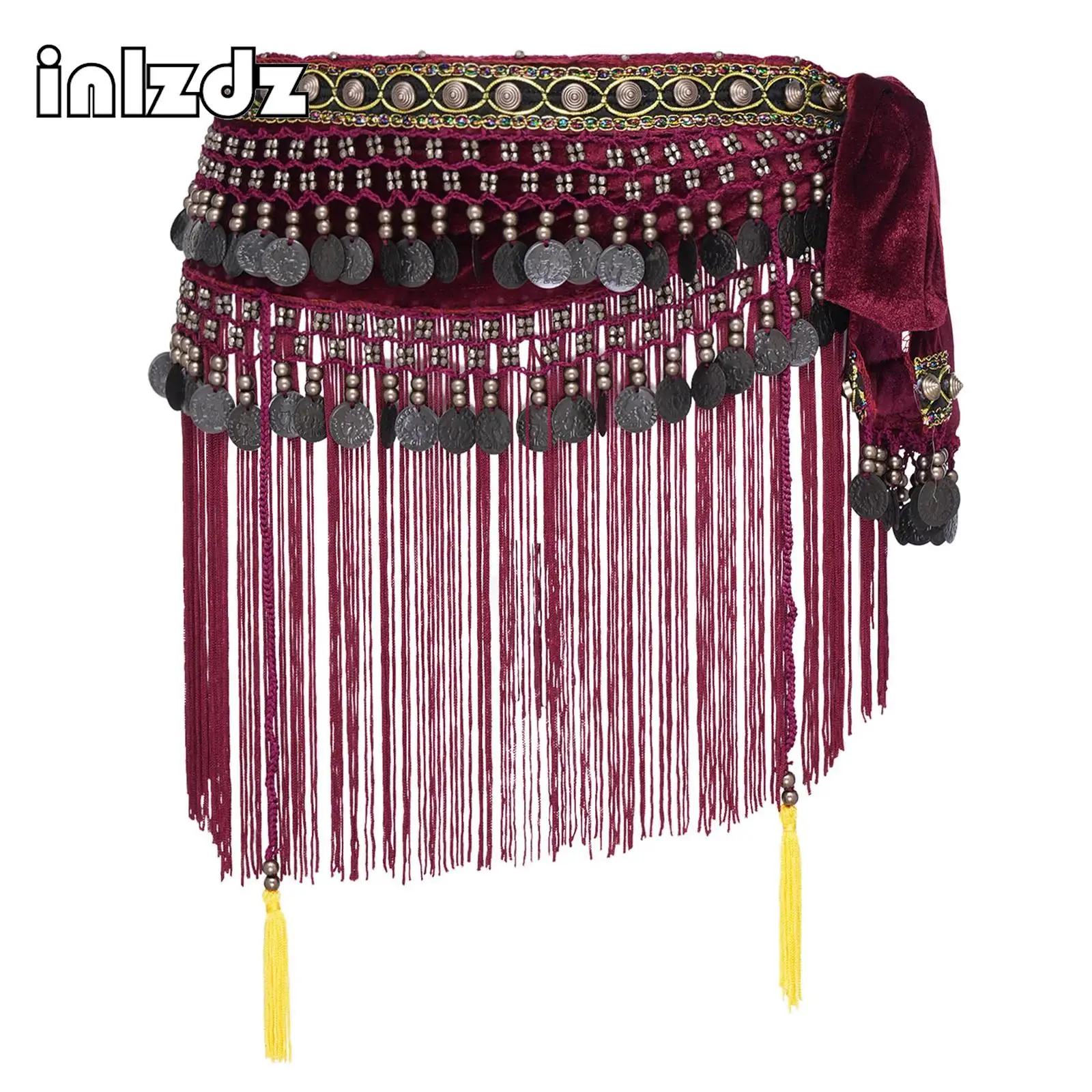 Womens Tribe-style Belly Dance Waist Chain And Tassel Self-lacing Hip Scarf Waist Skirt for Folk Dance India Dance Performances
Womens Tribe-style Belly Dance Waist Chain And Tassel Self-lacing Hip Scarf Waist Skirt for Folk Dance India Dance Performances