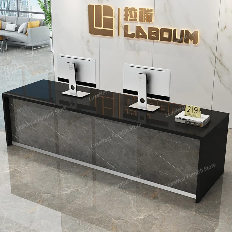 Office Luxury Reception Desk Salon Modern Professional Cashier Reception Desk Simple Beauty Mostrador Recepcion Office Furniture
Office Luxury Reception Desk Salon Modern Professional Cashier Reception Desk Simple Beauty Mostrador Recepcion Office Furniture