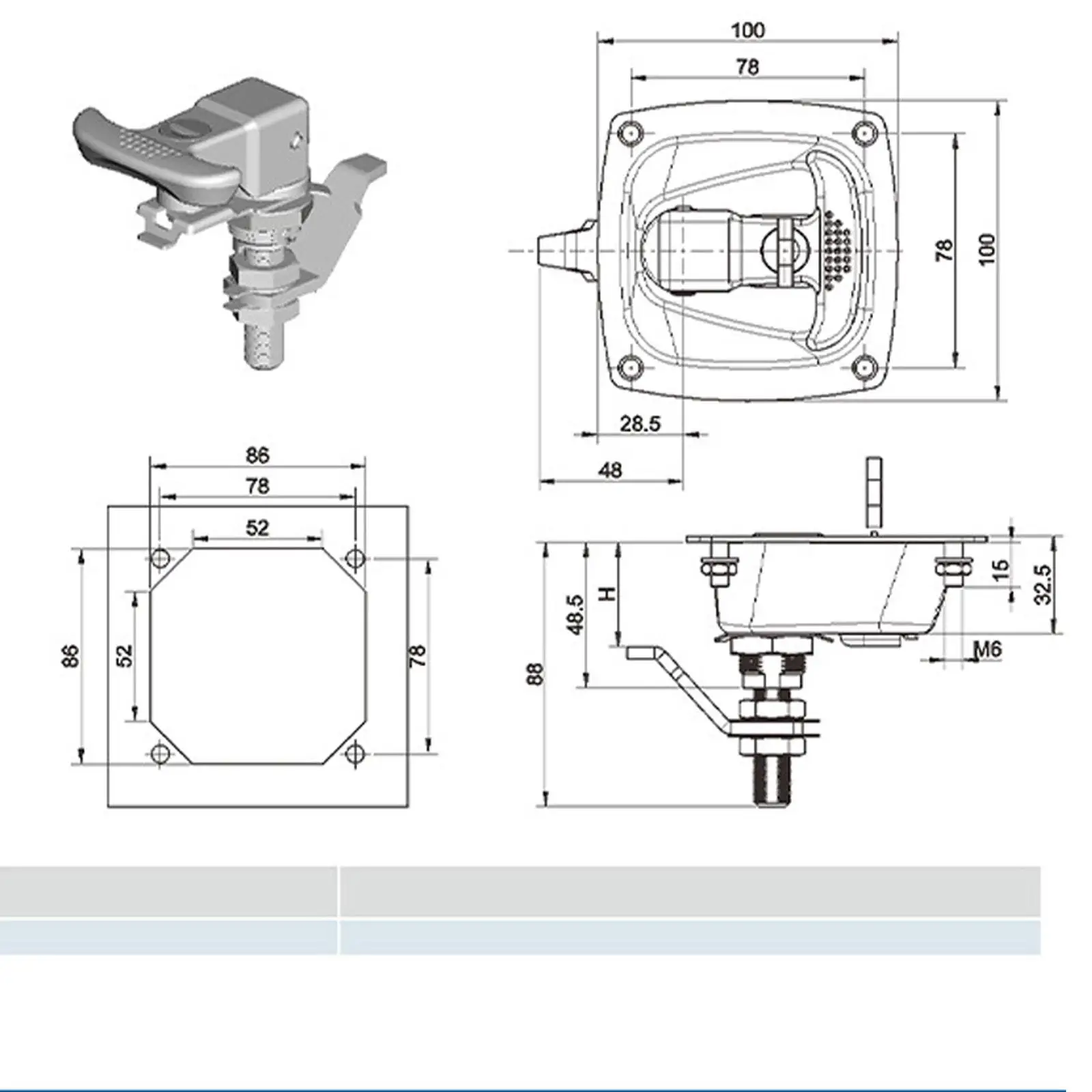 T Handle Latch Secure Locking Trailer Latch, Case Folding Handle Lock for RV
T Handle Latch Secure Locking Trailer Latch, Case Folding Handle Lock for RV