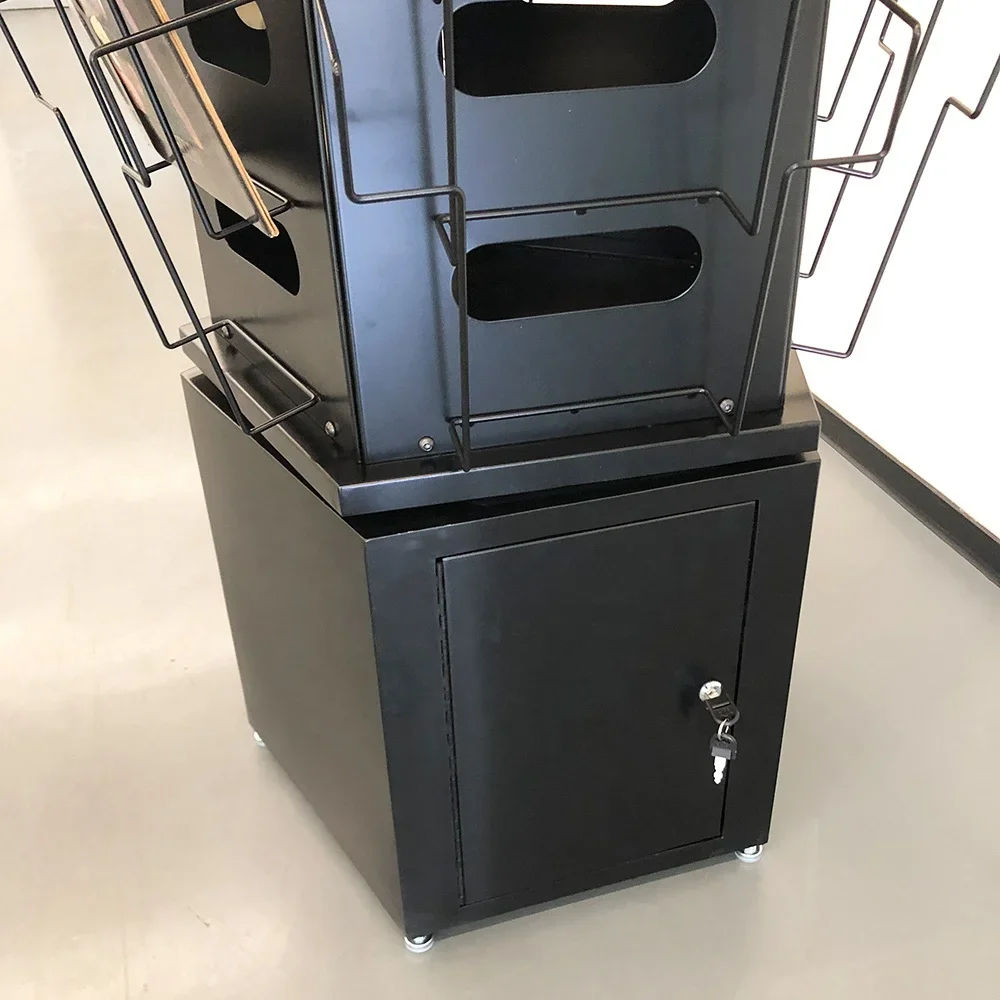 Hooqu Custom Record Shops Black Metal Five-Sided 360 Rotating Vinyl Record Rack With 30 Pocket & Storage Cabinet
Hooqu Custom Record Shops Black Metal Five-Sided 360 Rotating Vinyl Record Rack With 30 Pocket & Storage Cabinet
