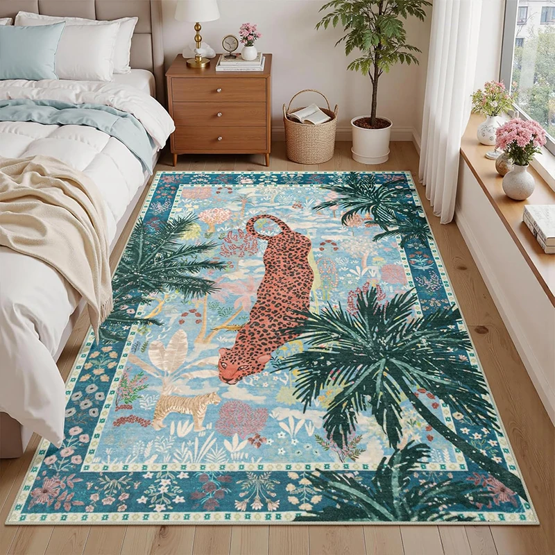 Living Room Carpet Non-slip Machine Washable Soft Floor Mat Pink Tiger Rug Retro Style Rugs Large Size Home Decoration Mats
Living Room Carpet Non-slip Machine Washable Soft Floor Mat Pink Tiger Rug Retro Style Rugs Large Size Home Decoration Mats