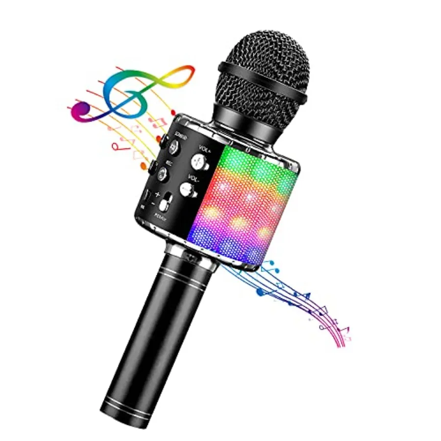 4 in 1 Karaoke Wireless Microphone with LED Lights, Portable Microphone for,Great Gifts Toys for,Girls, Boys and Adults
4 in 1 Karaoke Wireless Microphone with LED Lights, Portable Microphone for,Great Gifts Toys for,Girls, Boys and Adults