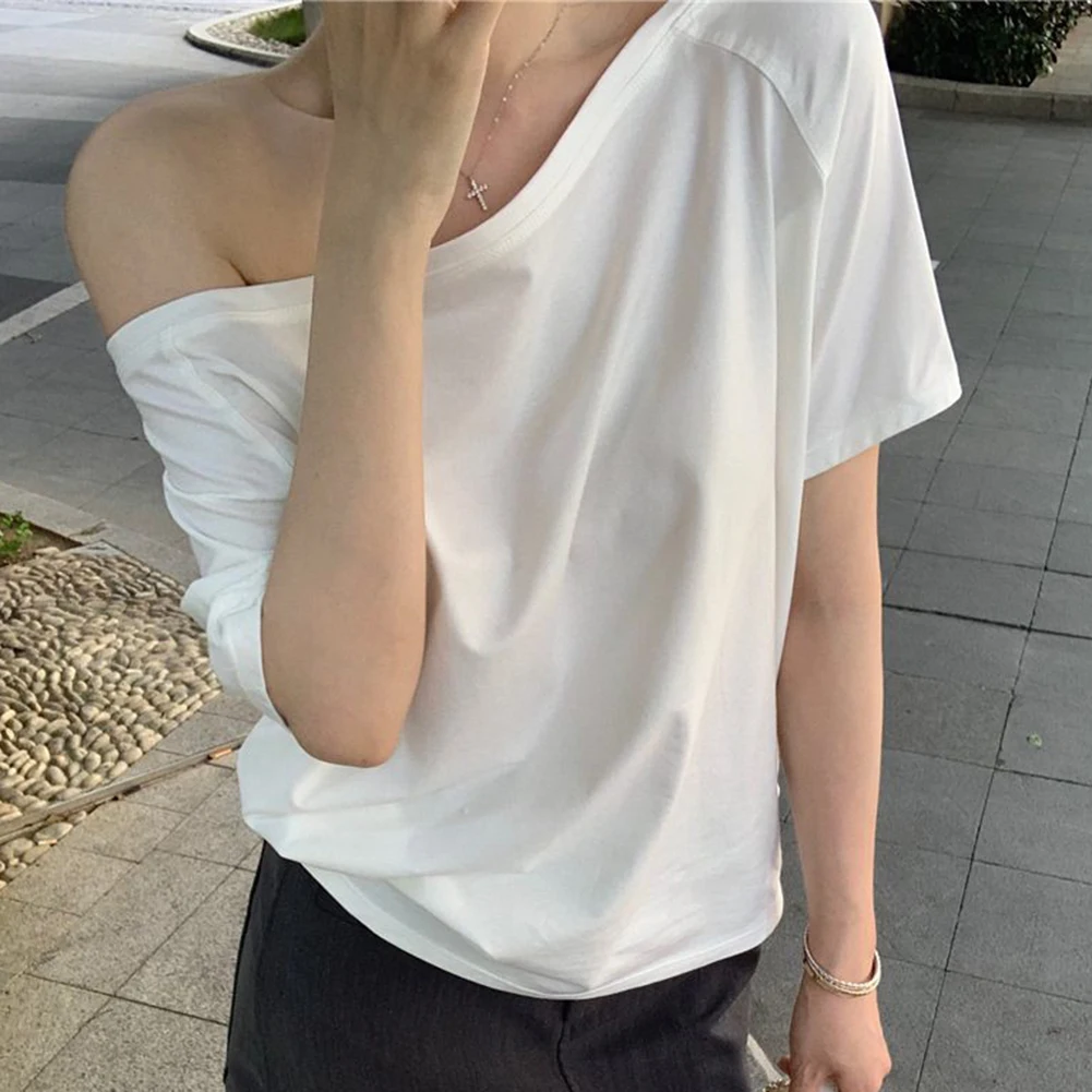 Women Summer Solid Loose Off Shoulder Short Sleeve T-Shirts Fashion Casual Tops
Women Summer Solid Loose Off Shoulder Short Sleeve T-Shirts Fashion Casual Tops