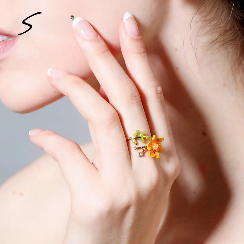 Sumni Enamel Flower Bird Ring Cute Elegant Style Alloy Material Women's Ring No Customization Support
Sumni Enamel Flower Bird Ring Cute Elegant Style Alloy Material Women's Ring No Customization Support