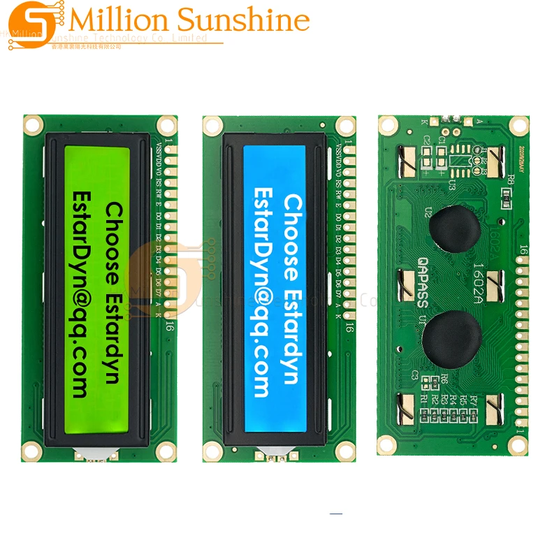 ЖК-дисплей LCD1602 для arduino, 1602 дюйма, 16x2 знака, PCF8574T, PCF8574, интерфейс IIC I2C, 5 В
ЖК-дисплей LCD1602 для arduino, 1602 дюйма, 16x2 знака, PCF8574T, PCF8574, интерфейс IIC I2C, 5 В