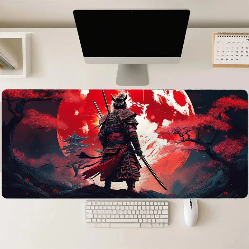 Large Samurai Gaming Mouse Pad Desk Mat Home Pc Accessories Pad for Computer Mouse Mat Table Mat Extended Pad Mousepad Xxl
