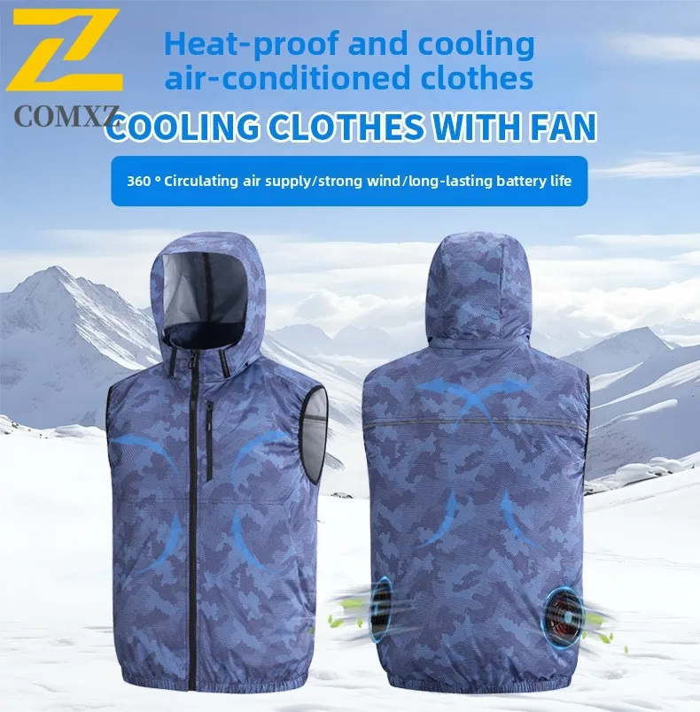Men Fan Jacket Sunscreen Heatstroke Prevention Refrigeration Air Conditioning Clothing Outdoor Fishing Leisure Camping Fan Suit
Men Fan Jacket Sunscreen Heatstroke Prevention Refrigeration Air Conditioning Clothing Outdoor Fishing Leisure Camping Fan Suit