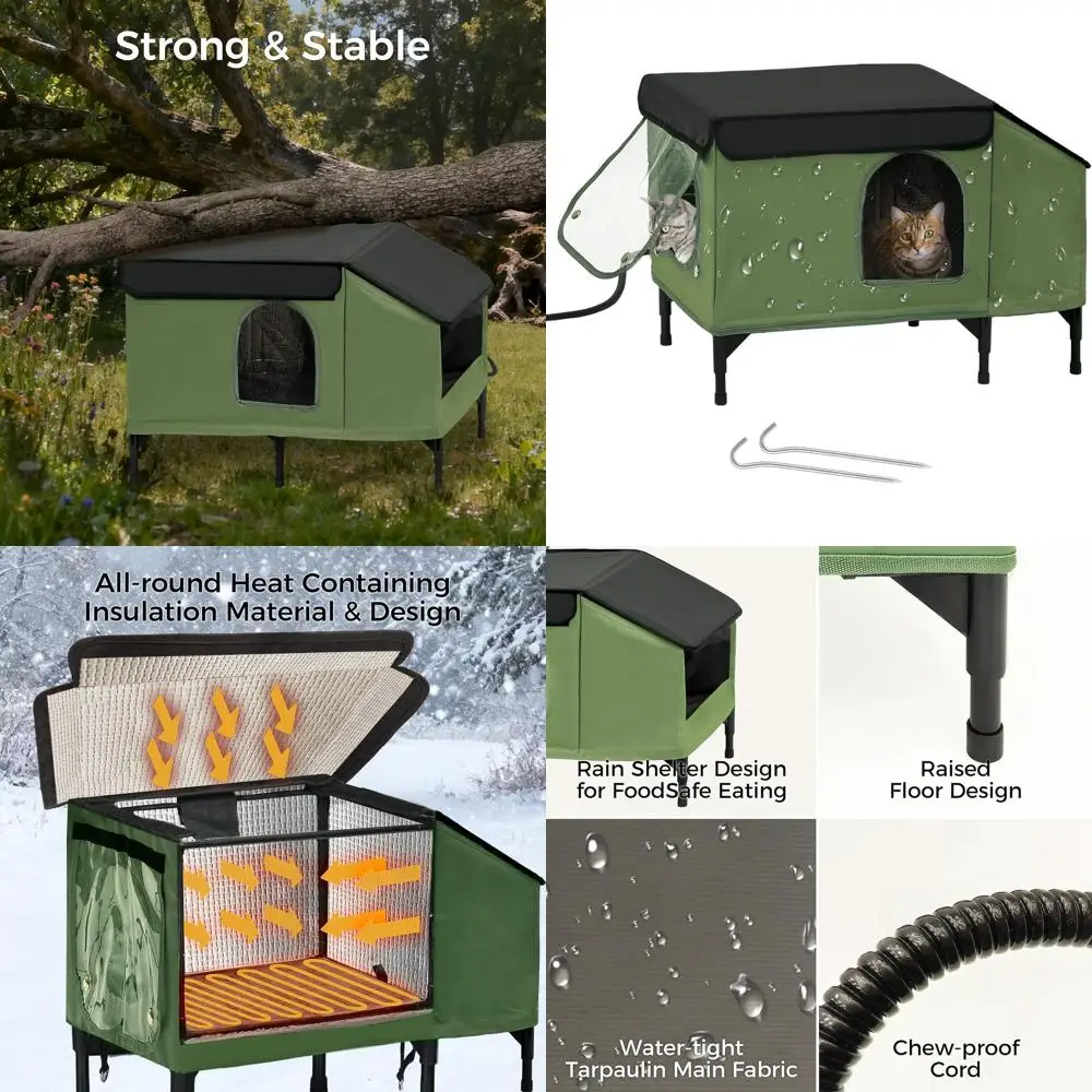Weatherproof Outdoor Cat Shelter with Insulated Warmth, Escape Door, and Dining Area for Winter
Weatherproof Outdoor Cat Shelter with Insulated Warmth, Escape Door, and Dining Area for Winter