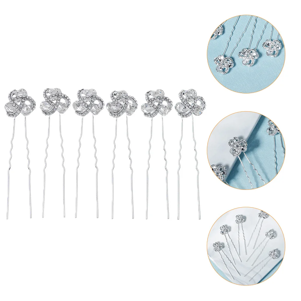 6 Pcs Hair Clip Rhinestone Floral Pin Bride Decorate Hairpin for Ornaments Silver
6 Pcs Hair Clip Rhinestone Floral Pin Bride Decorate Hairpin for Ornaments Silver