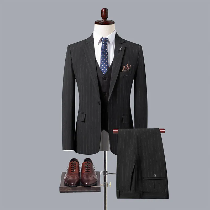 New Upgrade Fabric High Quality Men's Striped 3 Piece Suit, Slim Fit Business Blazer for Wedding & Formal Events
New Upgrade Fabric High Quality Men's Striped 3 Piece Suit, Slim Fit Business Blazer for Wedding & Formal Events