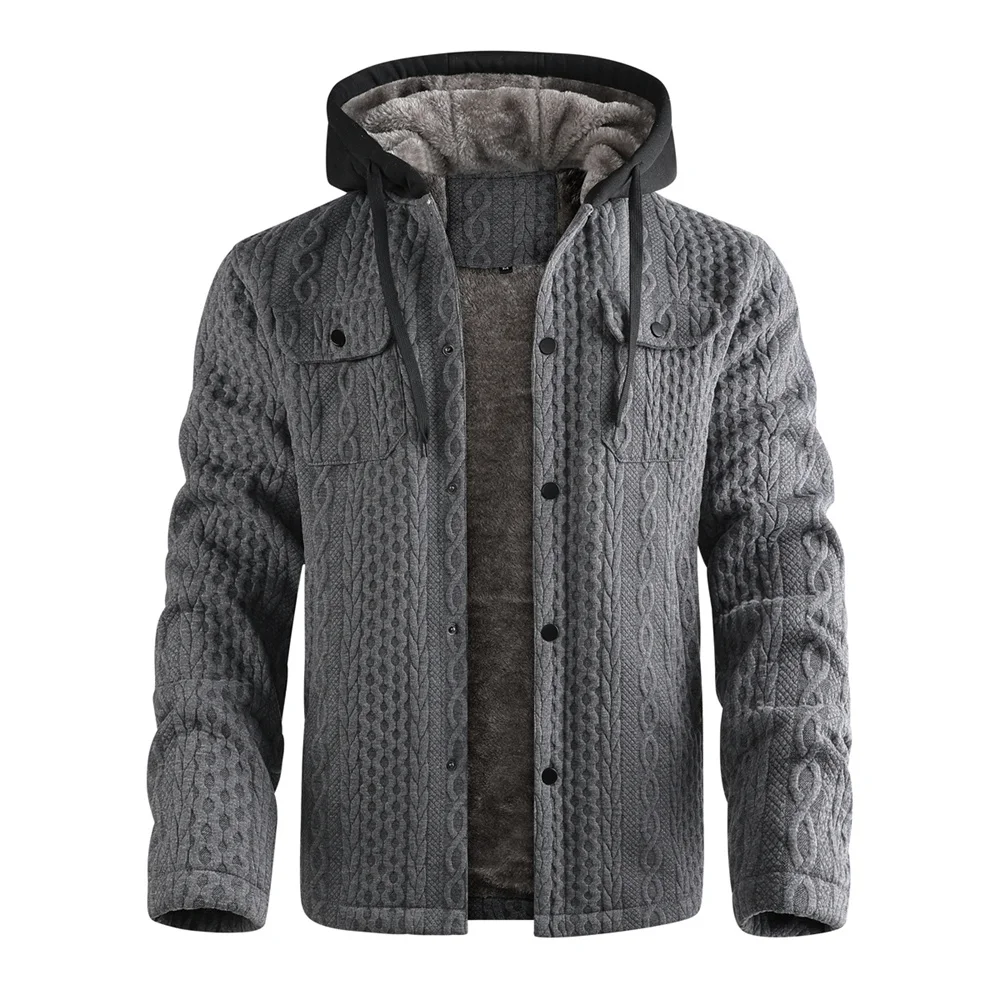 2025 зимняя мужская флисовая куртка с капюшоном, утепленная модная куртка из жаккардовой ткани, мужская толстая теплая уличная одежда в американском стиле ретро
2025 зимняя мужская флисовая куртка с капюшоном, утепленная модная куртка из жаккардовой ткани, мужская толстая теплая уличная одежда в американском стиле ретро