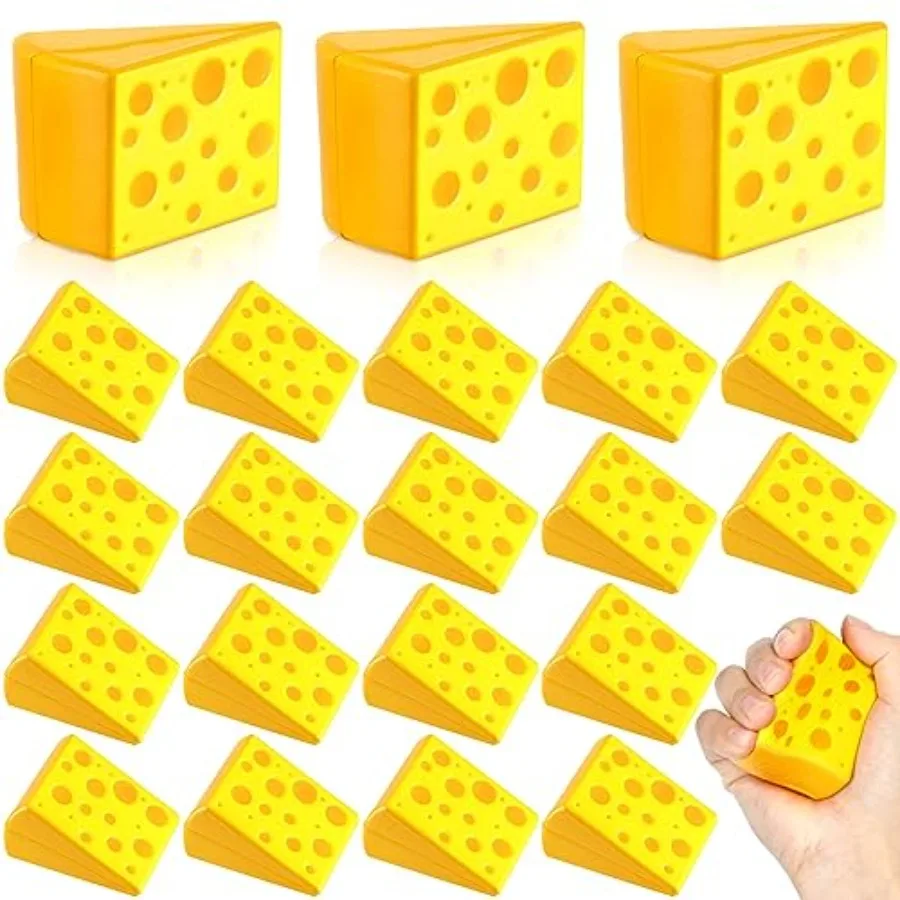 Cheese Stress Toys for Party Favors, Foam Squeeze Stretchy Food Stress Ball, Miniature Block in Yellow, Soft Lightweight for Ad
Cheese Stress Toys for Party Favors, Foam Squeeze Stretchy Food Stress Ball, Miniature Block in Yellow, Soft Lightweight for Ad