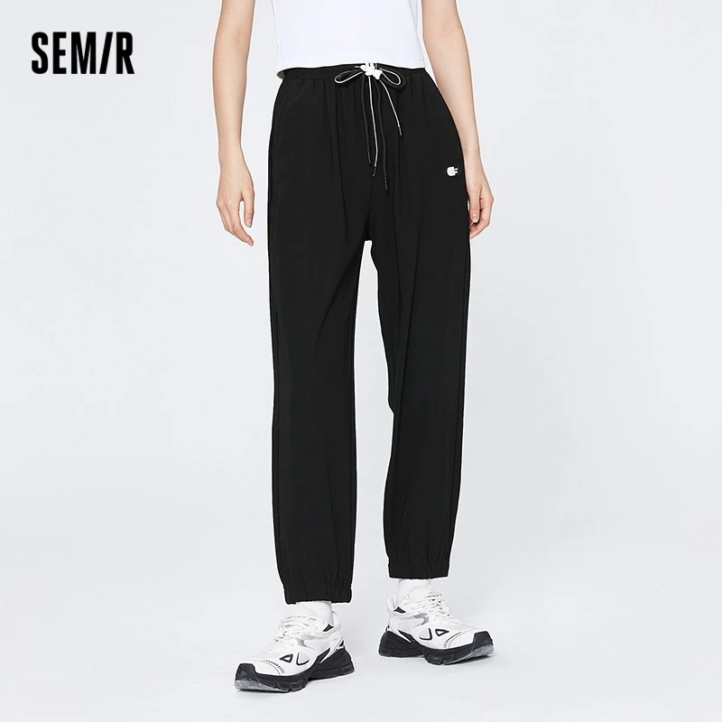 Брюки Semir женские черные свободные, повседневные штаны для бега, модный бренд, на лето, 2023
Брюки Semir женские черные свободные, повседневные штаны для бега, модный бренд, на лето, 2023