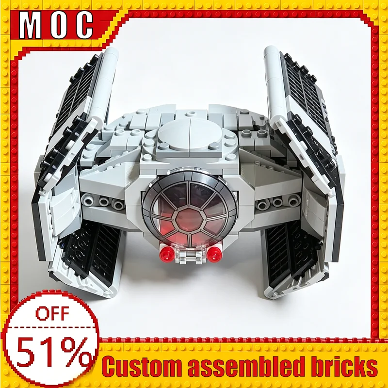 413PCS Improved Smart Technology Tie Sci Fi Fighter Vehicle MOC Model Space Battle Building Blocks DIY Assembly Educational Gift
413PCS Improved Smart Technology Tie Sci Fi Fighter Vehicle MOC Model Space Battle Building Blocks DIY Assembly Educational Gift