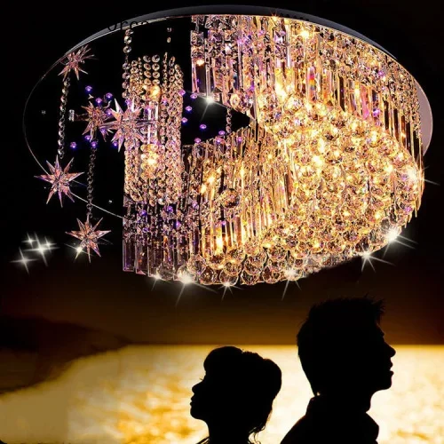 Colorful romantic moon ceiling lamp living room Girl Bedroom Princess Room modern simple luxury crystal ceiling lamp
Colorful romantic moon ceiling lamp living room Girl Bedroom Princess Room modern simple luxury crystal ceiling lamp