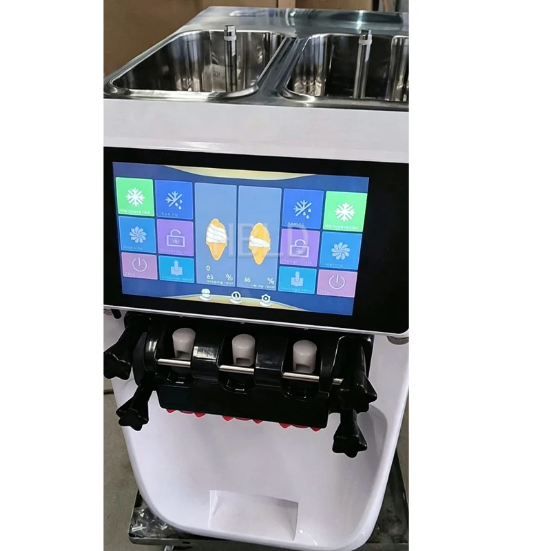 High Power Dual System Ice Cream Maker Multifunctional Pre-Cooled Frozen Yogurt Machine for Home Use
