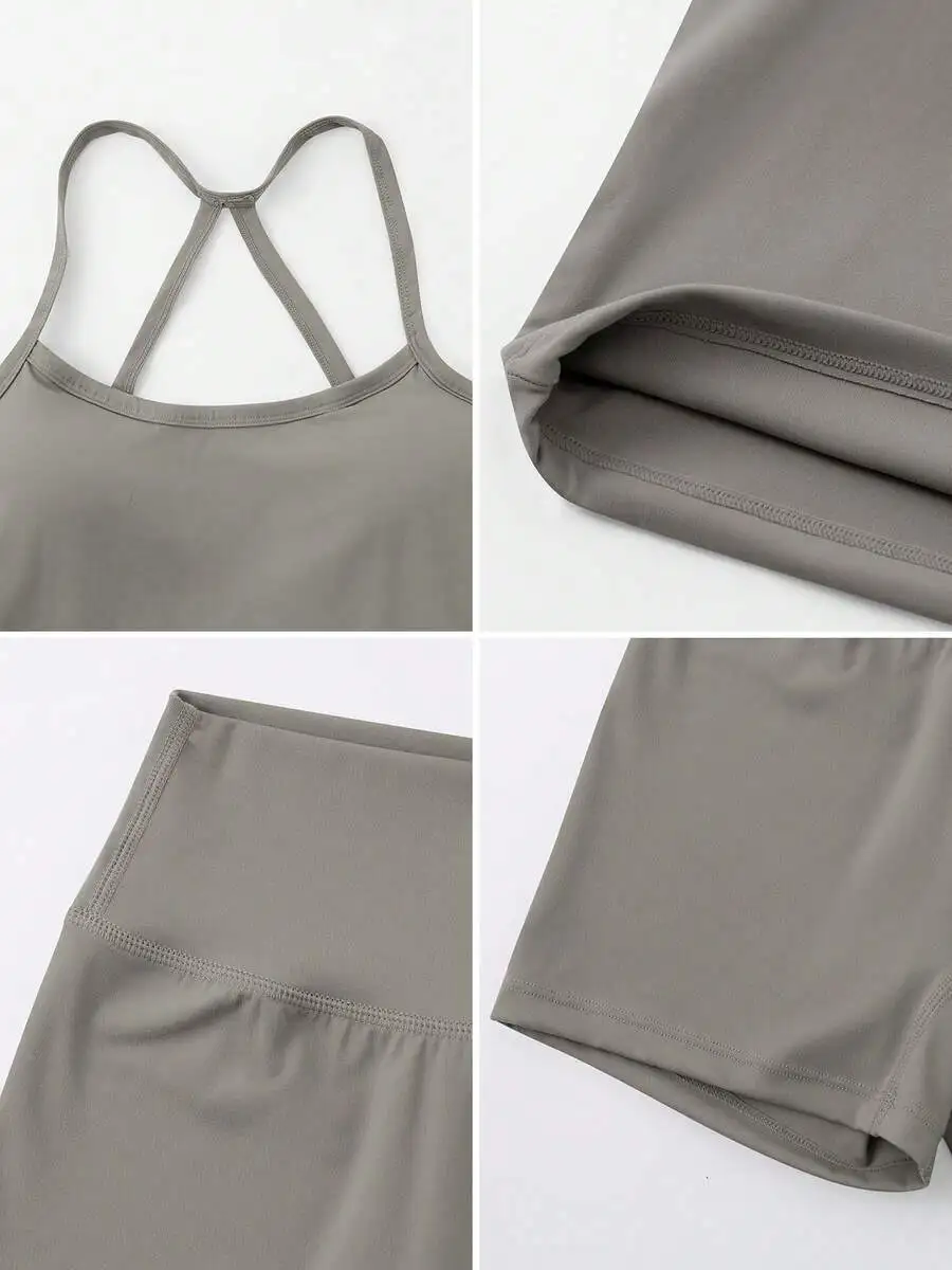 Womens Halter Backless Yoga Sports Set Nude Feel Butt Lifting Spring Summer
Womens Halter Backless Yoga Sports Set Nude Feel Butt Lifting Spring Summer