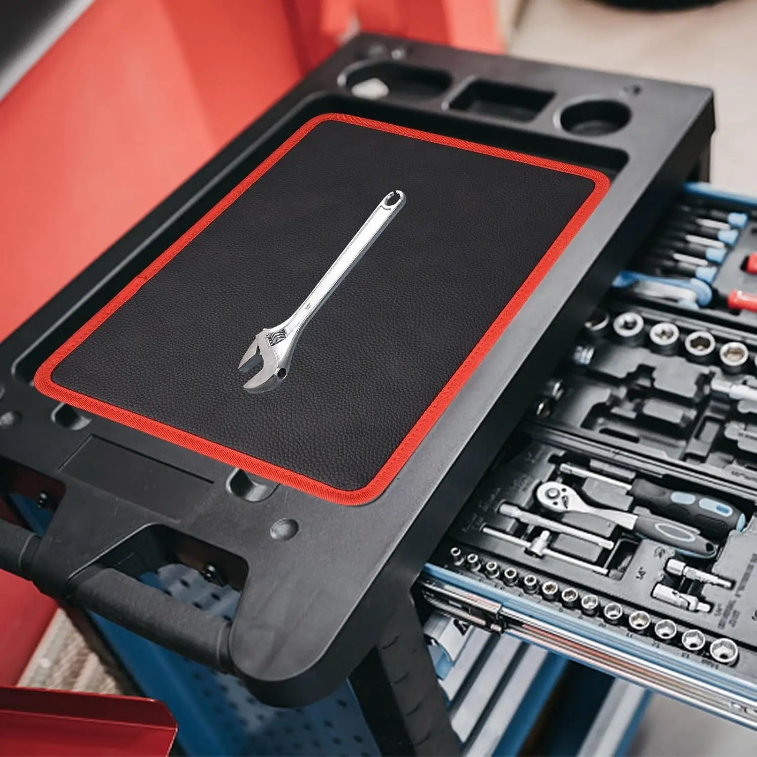 Magnetic Tool Holder Tray Organizer for Car Repair 13-inch*10-inch Red Black for Mechanics and DIY Tool Holder Tray Accessories
Magnetic Tool Holder Tray Organizer for Car Repair 13-inch*10-inch Red Black for Mechanics and DIY Tool Holder Tray Accessories