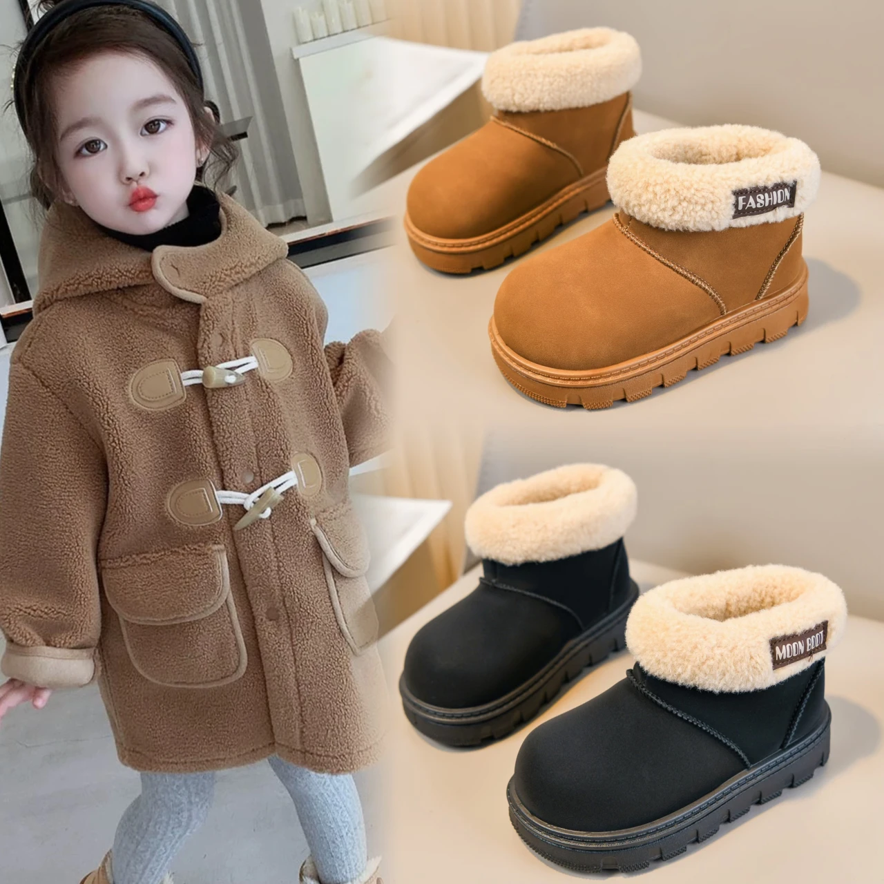 Зимние сапоги для девочек 2025: Короткие сапоги на утолщенной подкладке. Теплые хлопковые сапоги для мальчиков нового стиля.
Зимние сапоги для девочек 2025: Короткие сапоги на утолщенной подкладке. Теплые хлопковые сапоги для мальчиков нового стиля.