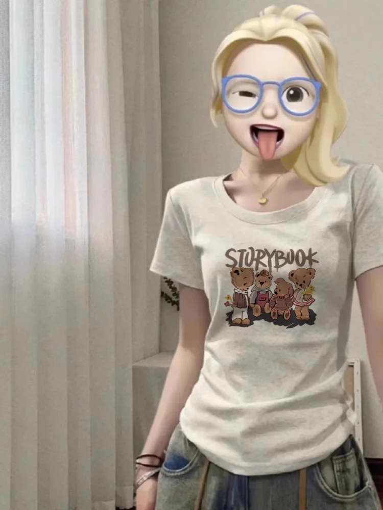 Milan Sle ort Sve T-irt Women's Slim Fit Summer Faion Casual round Ne Print Top Inner Wear for Young Girls
Milan Sle ort Sve T-irt Women's Slim Fit Summer Faion Casual round Ne Print Top Inner Wear for Young Girls