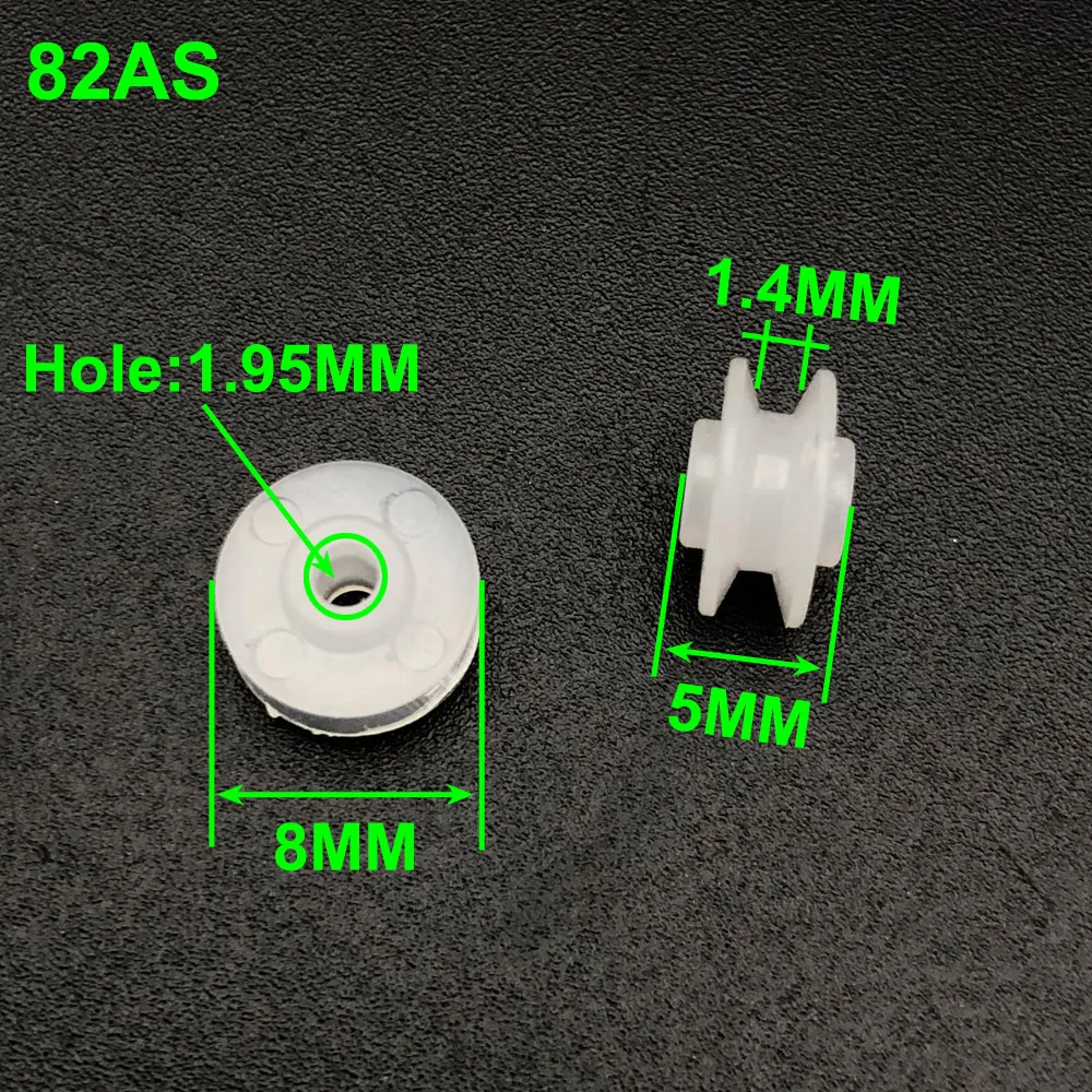 1000Pcs/Lot New 82A Soft Plastic Single layer Pulley Model Motor Wheels Dia.8MM Shaft Aperture Dia.2MM 1.95MM 2A Height 5MMX8MM
1000Pcs/Lot New 82A Soft Plastic Single layer Pulley Model Motor Wheels Dia.8MM Shaft Aperture Dia.2MM 1.95MM 2A Height 5MMX8MM