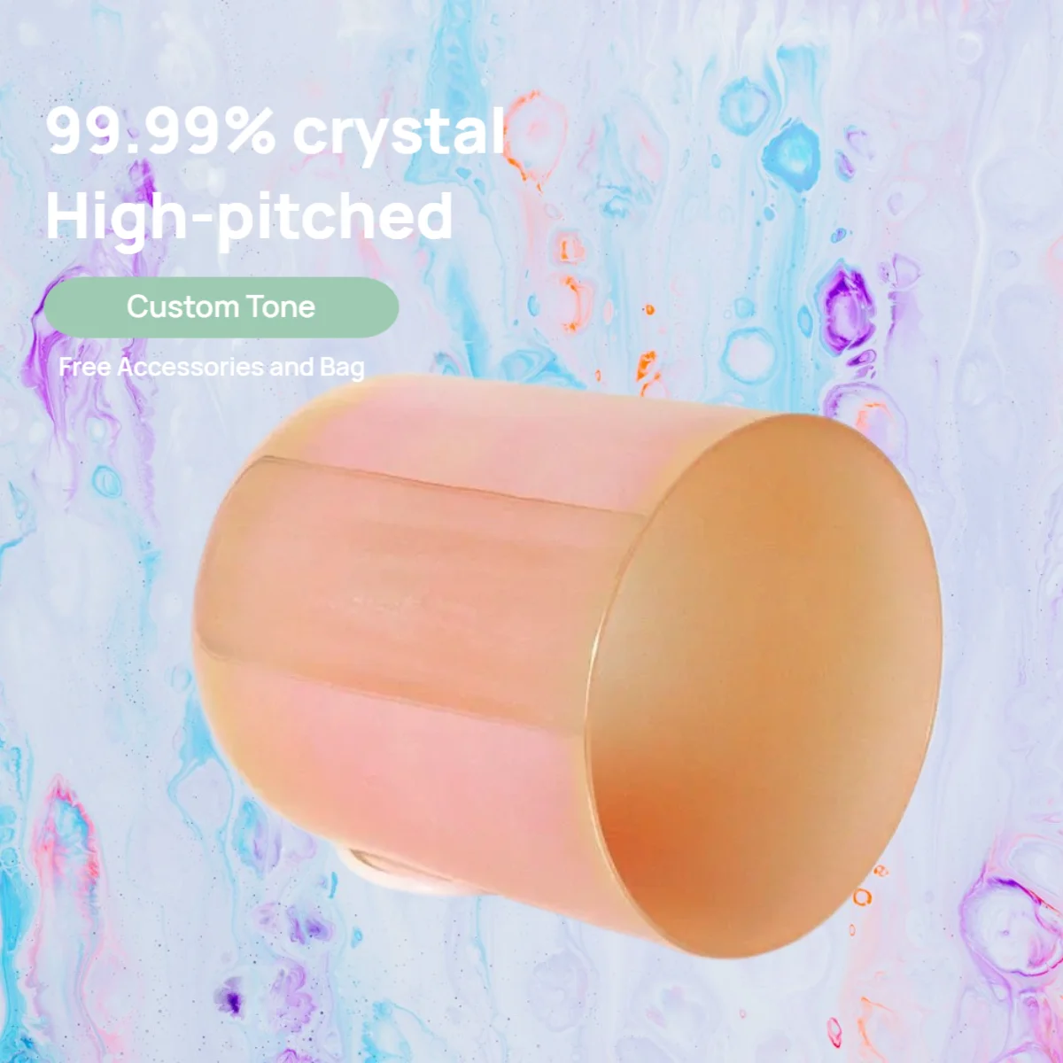 432Hz Crystal Singing Bowl Chakra Alignment Tool with Bag for Sound Healing Meditation Yoga
432Hz Crystal Singing Bowl Chakra Alignment Tool with Bag for Sound Healing Meditation Yoga