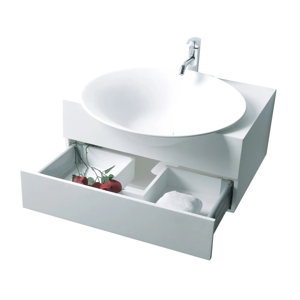 600mm Bathroom Solid Surface Stone Washbasin Cabinet Lavatory Corain Wall Hung Sink With Drawer WD3872R
600mm Bathroom Solid Surface Stone Washbasin Cabinet Lavatory Corain Wall Hung Sink With Drawer WD3872R